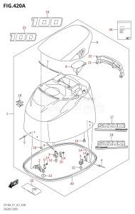 DF100A From 10003F-140001 (E01)  2021 drawing ENGINE COVER (DF100AT:020)