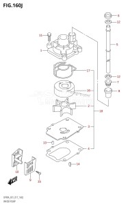 DF70A From 07003F-710001 (E01 E40)  2017 drawing WATER PUMP (DF90ATH:E01)