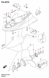 DF50A From 05004F-910001 (E01)  2019 drawing GEAR CASE (DF60AVT:E01,DF60AVT:E40,DF60AVTH:E01,DF60AVTH:E40)