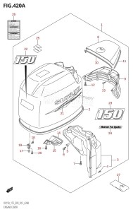 DF150Z From 15002Z-210001 (E03)  2012 drawing ENGINE COVER (DF150T:E03)