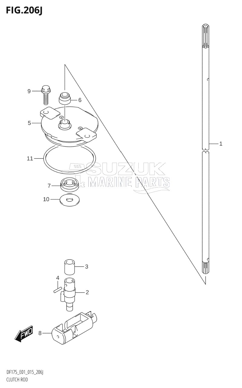 CLUTCH ROD (DF175T:E01)