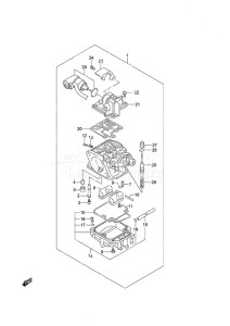 DF 25 V-Twin drawing Carburetor Manual Starter