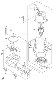 Outboard DF 150 drawing PTT Motor