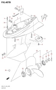 DF115T From 11501F-151001 (E03)  2001 drawing GEAR CASE (DF115Z)