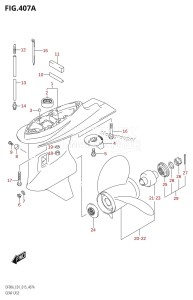 DF70A From 07003F-510001 (E01 E40)  2015 drawing GEAR CASE (DF70A:E01)