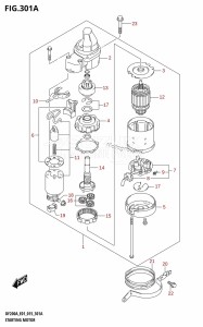 DF200AZ From 20003Z-510001 (E01 E40)  2015 drawing STARTING MOTOR