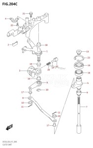 DF200 From 20002F-710001 (E03)  2017 drawing CLUTCH SHAFT (DF225T:E03)