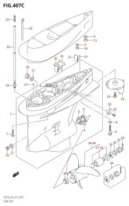 DF200Z From 20002Z-310001 (E01 E40)  2013 drawing GEAR CASE (DF200Z:E01)