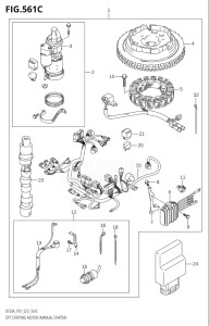 01504F-040001 (2020) 15hp E01-Gen. Export 1 (DF15AR   DF15AT_2) DF15A drawing OPT:STARTING MOTOR (MANUAL STARTER) (DF20A)