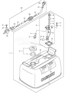 DF25T From 02501 F-680001 ()  2006 drawing FUEL TANK (STEEL 24L)