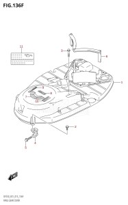 DF225Z From 22503Z-510001 (E01 E40)  2005 drawing RING GEAR COVER (DF225T:E40)