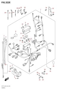 DF175Z From 17502Z-610001 (E03)  2016 drawing HARNESS (DF175T:E03)