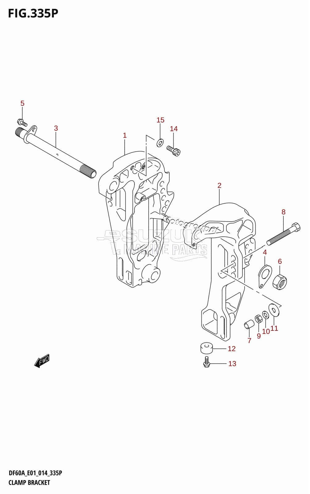 CLAMP BRACKET (DF50AVTH:E01)