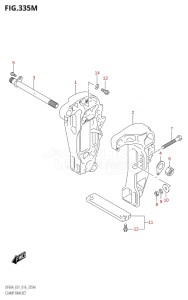 05004F-610001 (2016) 50hp E01-Gen. Export 1 (DF50AVT  DF50AVTH) DF50A drawing CLAMP BRACKET (DF60ATH:E40)