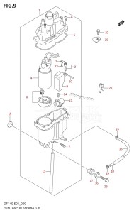 DF140 From 14001F-421001 (E01 E40)  2004 drawing FUEL VAPOR SEPARATOR