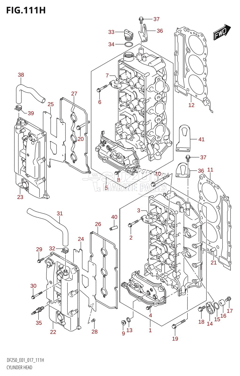 CYLINDER HEAD (DF225Z:E40)