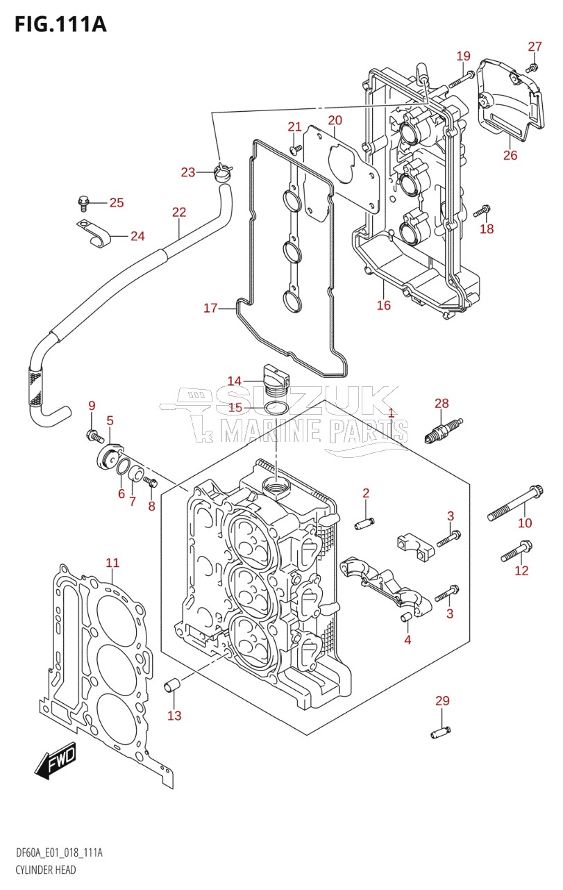 CYLINDER HEAD (DF40A,DF40AQH,DF40ATH)