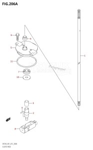 DF250 From 25003F-210001 (E01 E40)  2012 drawing CLUTCH ROD (DF200T:E01)