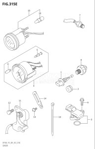 11502F-210001 (2012) 115hp E01 E40-Gen. Export 1 - Costa Rica (DF115T) DF115T drawing SENSOR (DF115Z:E01)