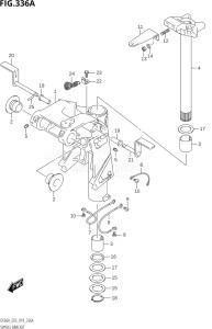 04003F-910001 (2019) 40hp E03-USA (DF40AT) DF40A drawing SWIVEL BRACKET (DF40A,DF50A)