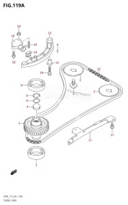 DF100 From 10002F-010001 (E01)  2010 drawing TIMING CHAIN