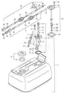 DT6S From 00601-131001 ()  1991 drawing FUEL TANK (DT5,DT6|MODEL:88~92)