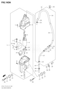 15002Z-210001 (2012) 150hp E01 E40-Gen. Export 1 - Costa Rica (DF150Z) DF150Z drawing FUEL VAPOR SEPARATOR (DF150T:E01)