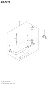 14003Z-610001 (2016) 140hp E01-Gen. Export 1 (DF140AZ) DF140AZ drawing OPT:WATER PRESSURE GAUGE SUB KIT