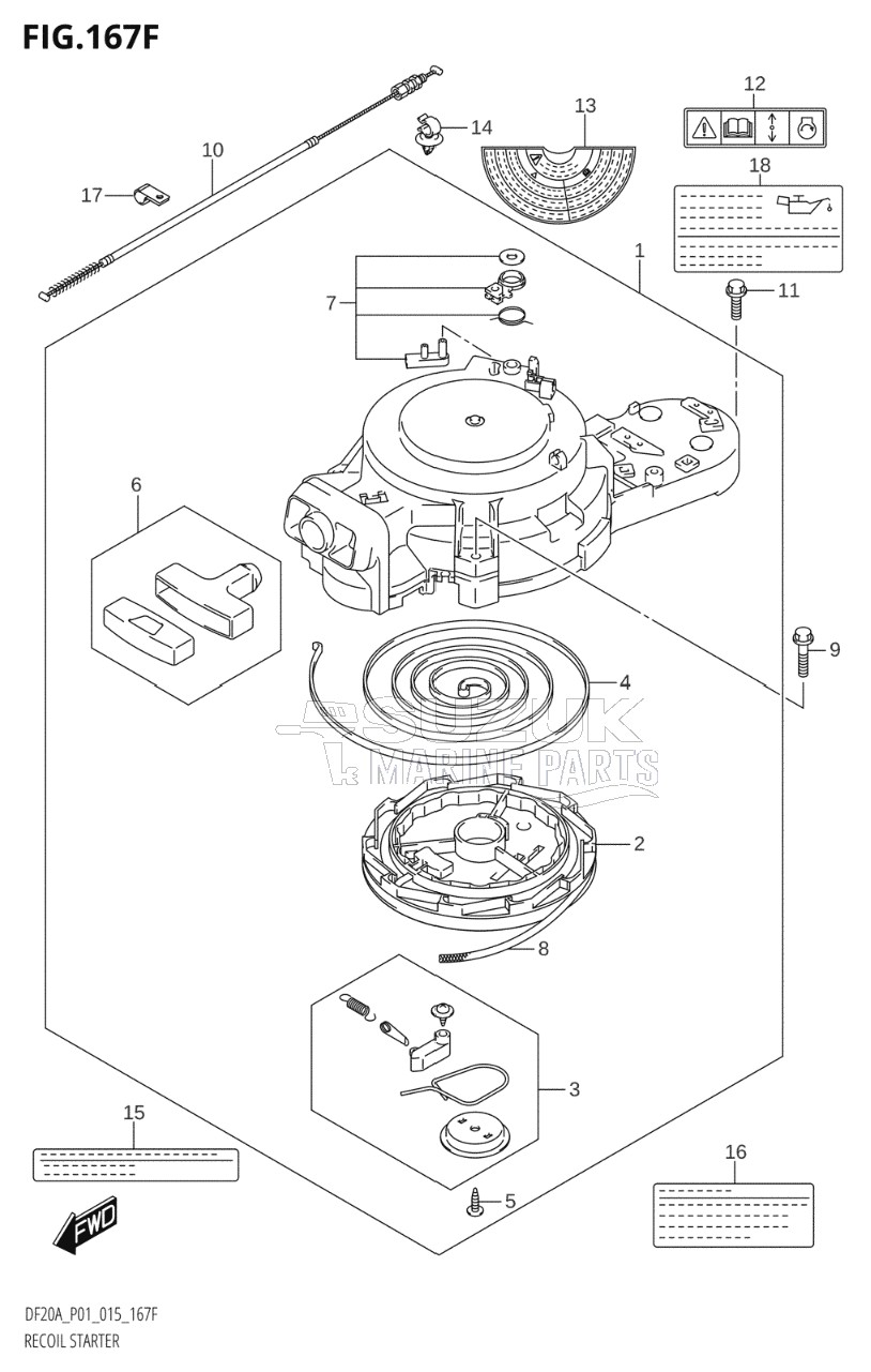 RECOIL STARTER (DF15ATH:P01)