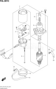 03003F-610001 (2016) 30hp P03-U.S.A (DF30AT  DF30ATH  DT30  DT30R) DF30A drawing STARTING MOTOR (DF25AT:P03)