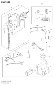 14004Z-140001 (2021) 140hp E11 E40-Gen. Export 1-and 2 (DF140BZG) DF140BZG drawing OPT:KEY LESS START (E11:021)