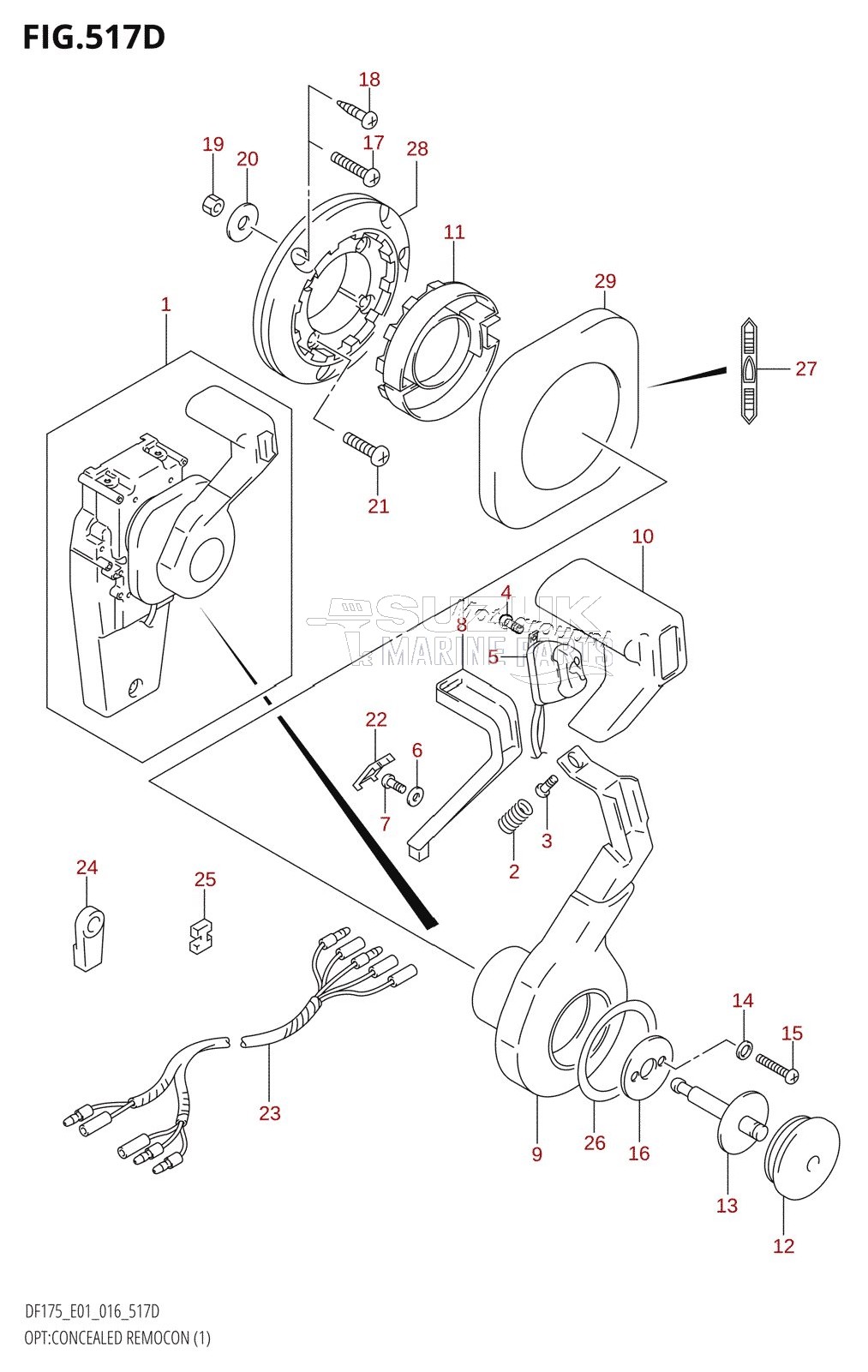 OPT:CONCEALED REMOCON (1) (DF150Z:E40)