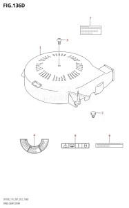 DF115Z From 11502Z-210001 (E01 E40)  2012 drawing RING GEAR COVER (DF115T:E40)