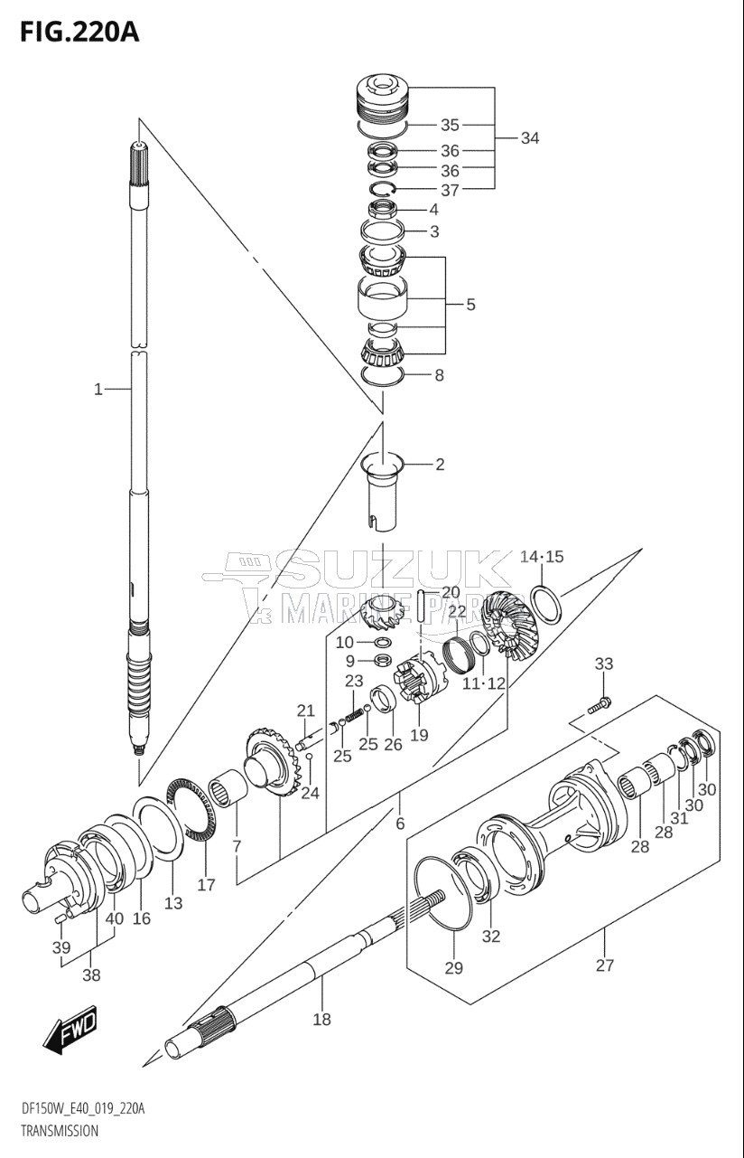 TRANSMISSION (DF150WT)