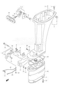 Outboard DF 9.9 drawing Drive Shaft Housing - Power Tilt/Tiller Handle