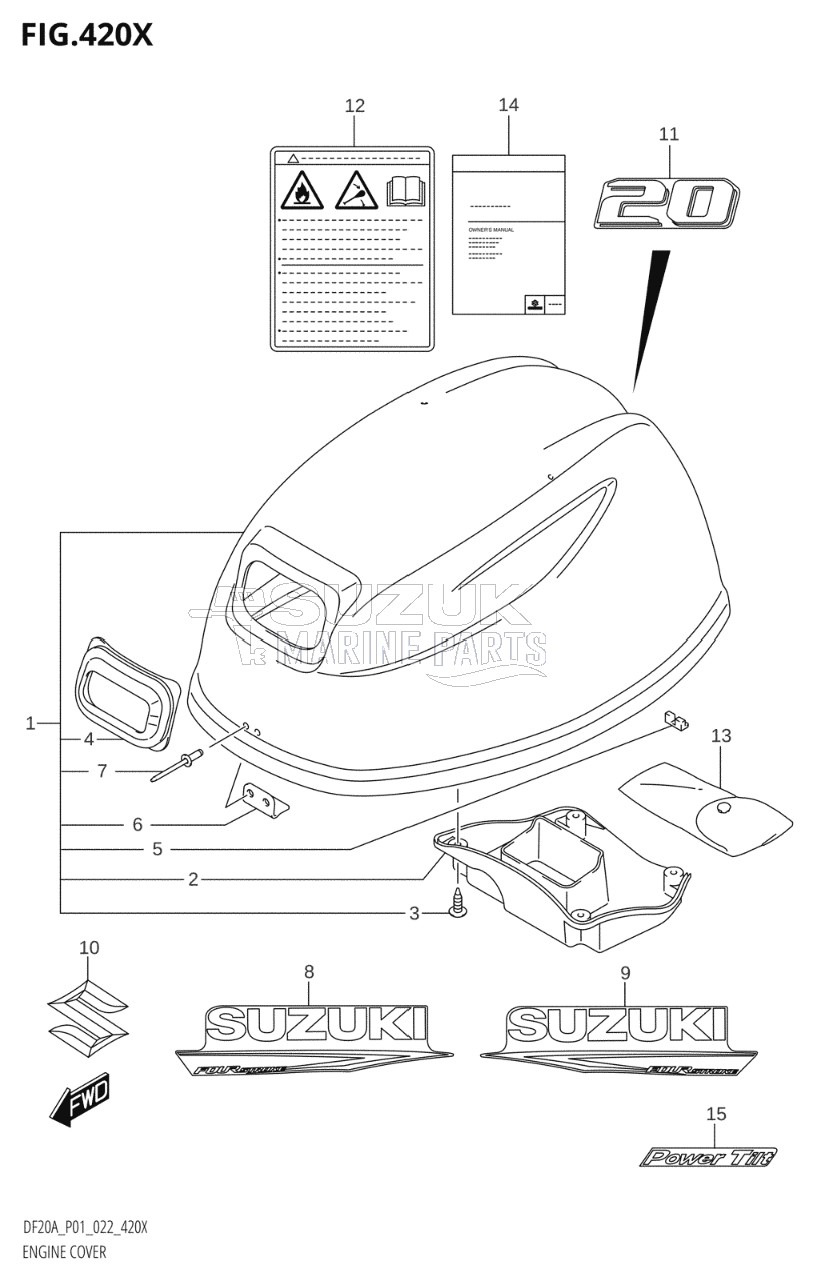 ENGINE COVER ((DF20AT,DF20ATH):022)