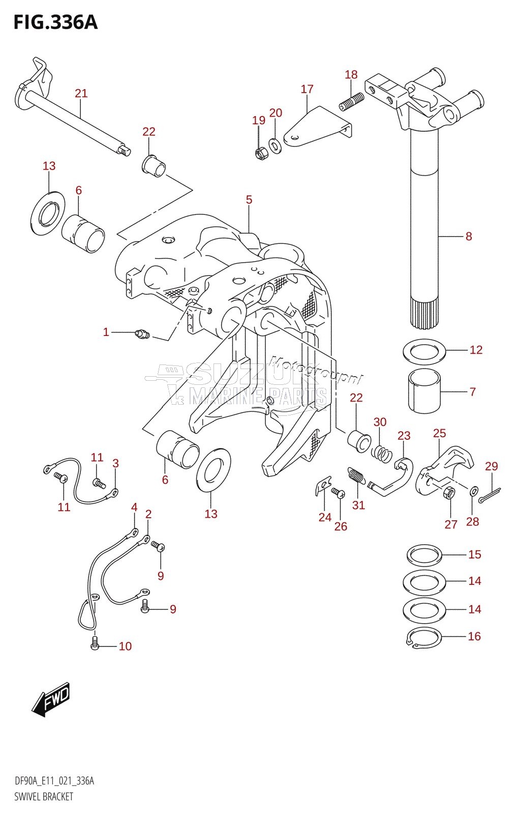 SWIVEL BRACKET (DF70A,DF80A,DF90A,DF100B)