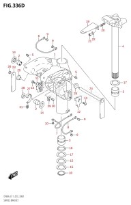 04003F-240001 (2022) 40hp E01 E11-Gen. Export 1-and 2 (DF40A  DF40AQH  DF40AQH  DF40AT  DF40AT  DF40ATH  DF40ATH) DF40A drawing SWIVEL BRACKET (DF60A)