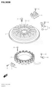 22503Z-140001 (2021) 225hp E11 E40-Gen. Export 1-and 2 (DF225Z) DF225Z drawing MAGNETO (DF250T,DF250Z,DF250ST)