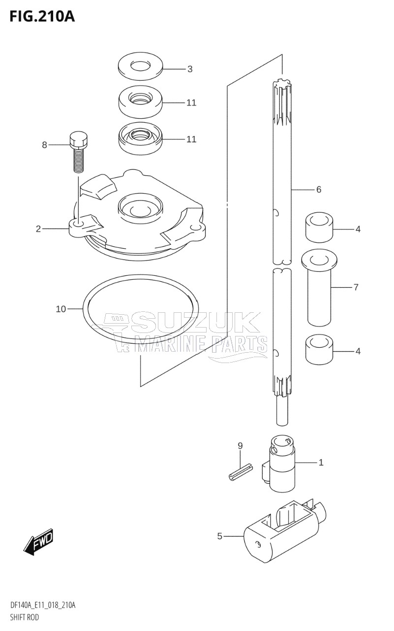 SHIFT ROD (DF100AT,DF115AT,DF140AT,DF115AST)