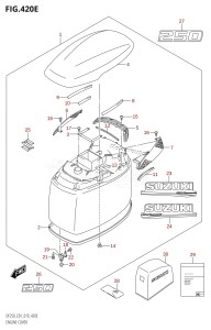 DF225Z From 22503Z-910001 (E01 E40)  2019 drawing ENGINE COVER (DF250T:E01,DF250Z:E01)