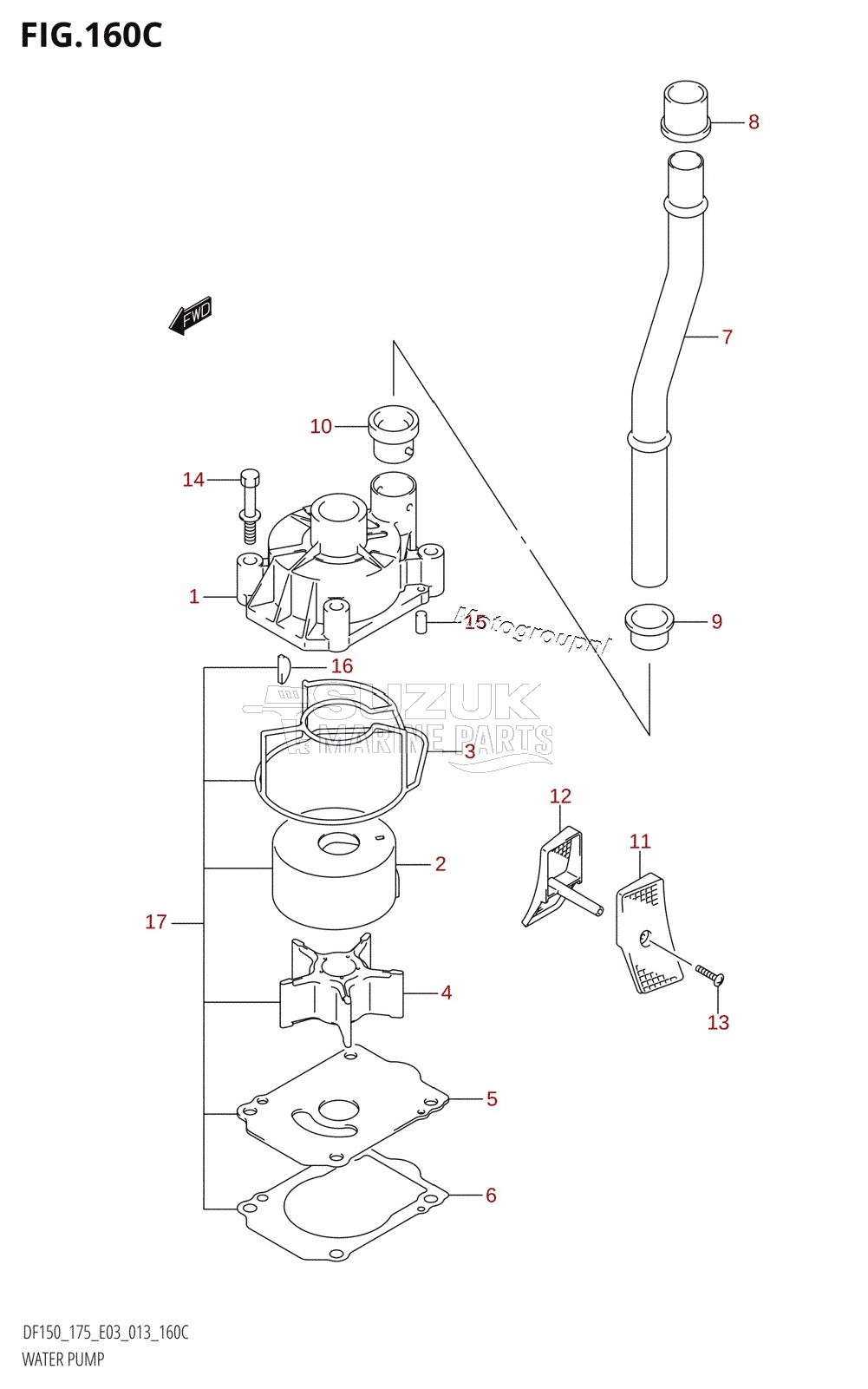 WATER PUMP (DF175T:E03)