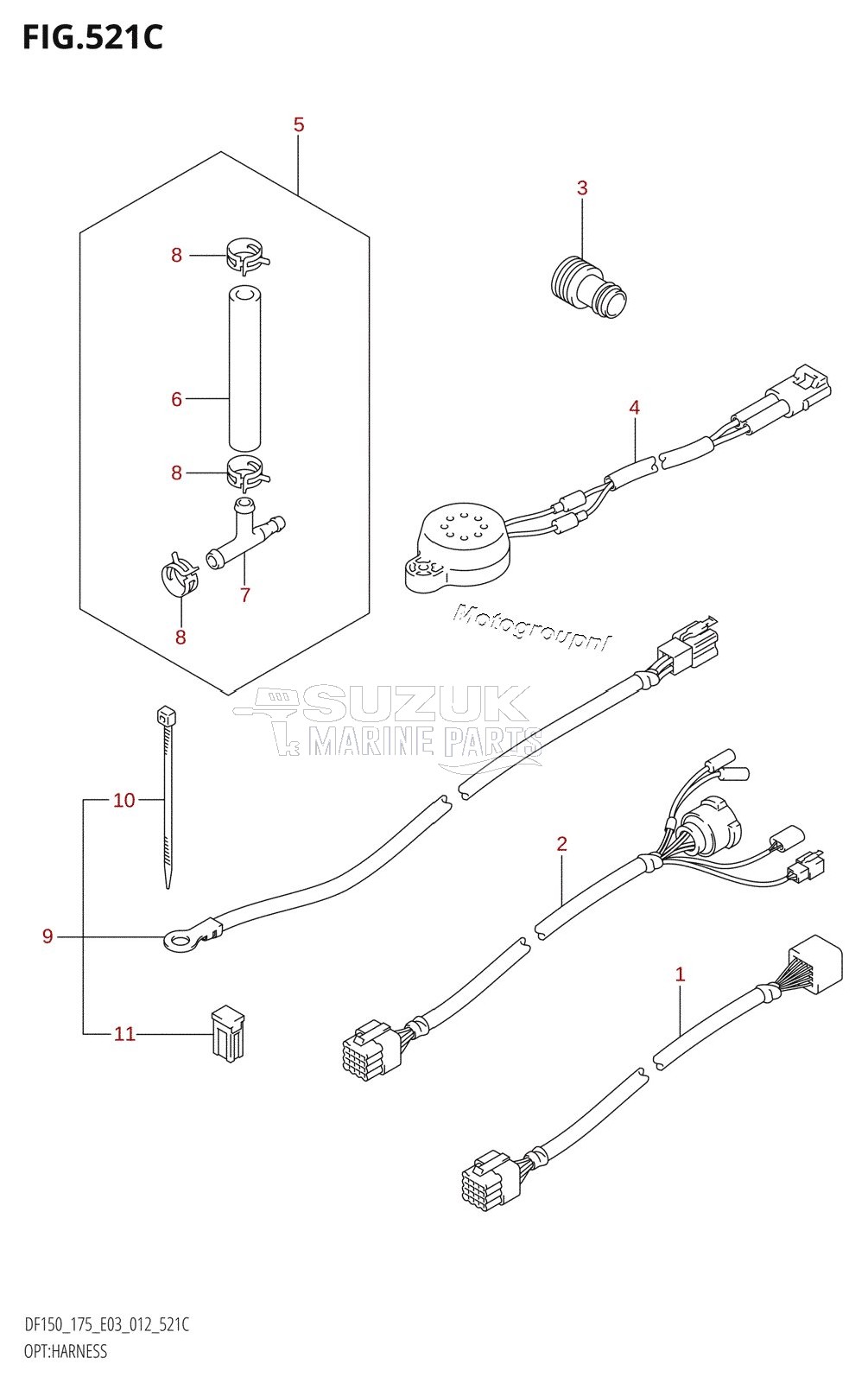 OPT:HARNESS (DF175T:E03)