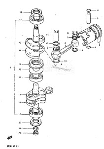 DT30 From 03001-511087 ()  1984 drawing CRANKSHAFT