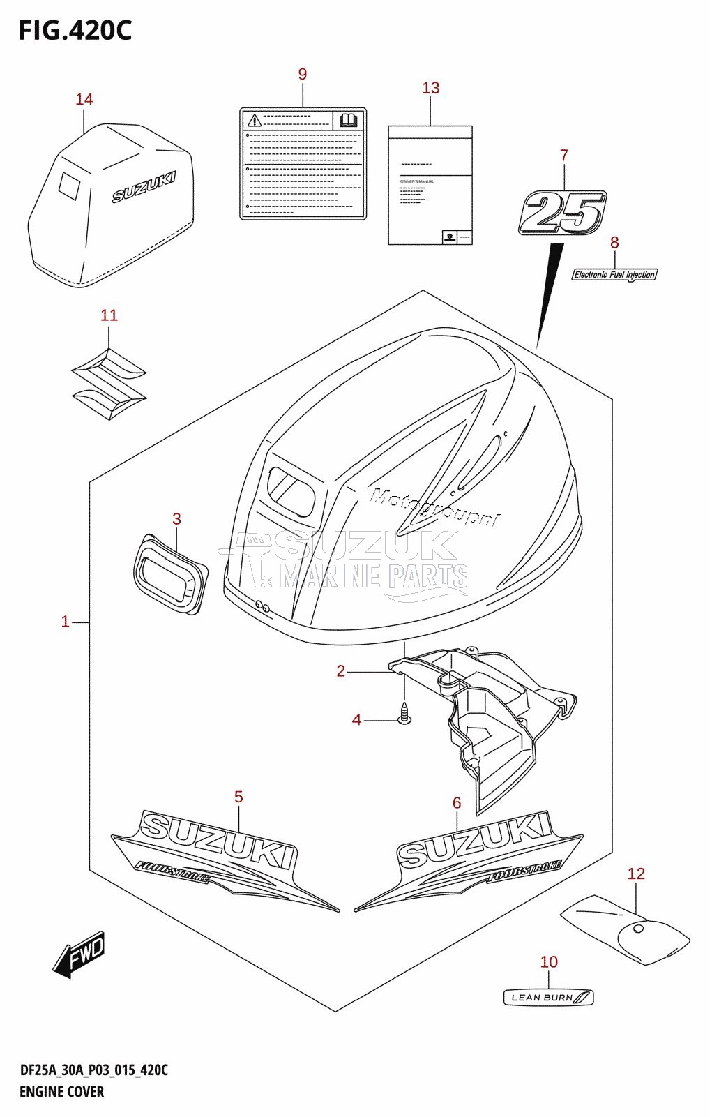 ENGINE COVER (DF25AT:P03)