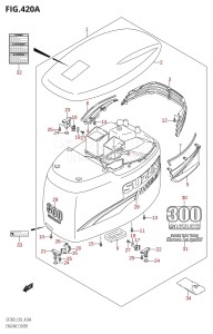 DF300 From 30001F-780001 (E03)  2007 drawing ENGINE COVER (K7,K8,K9)