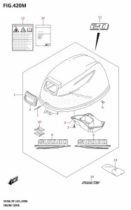 DF20A From 02002F-140001 (E01 P01 P40)  2021 drawing ENGINE COVER ((DF20A,DF20AR,DF20AT,DF20ATH):(022,023))