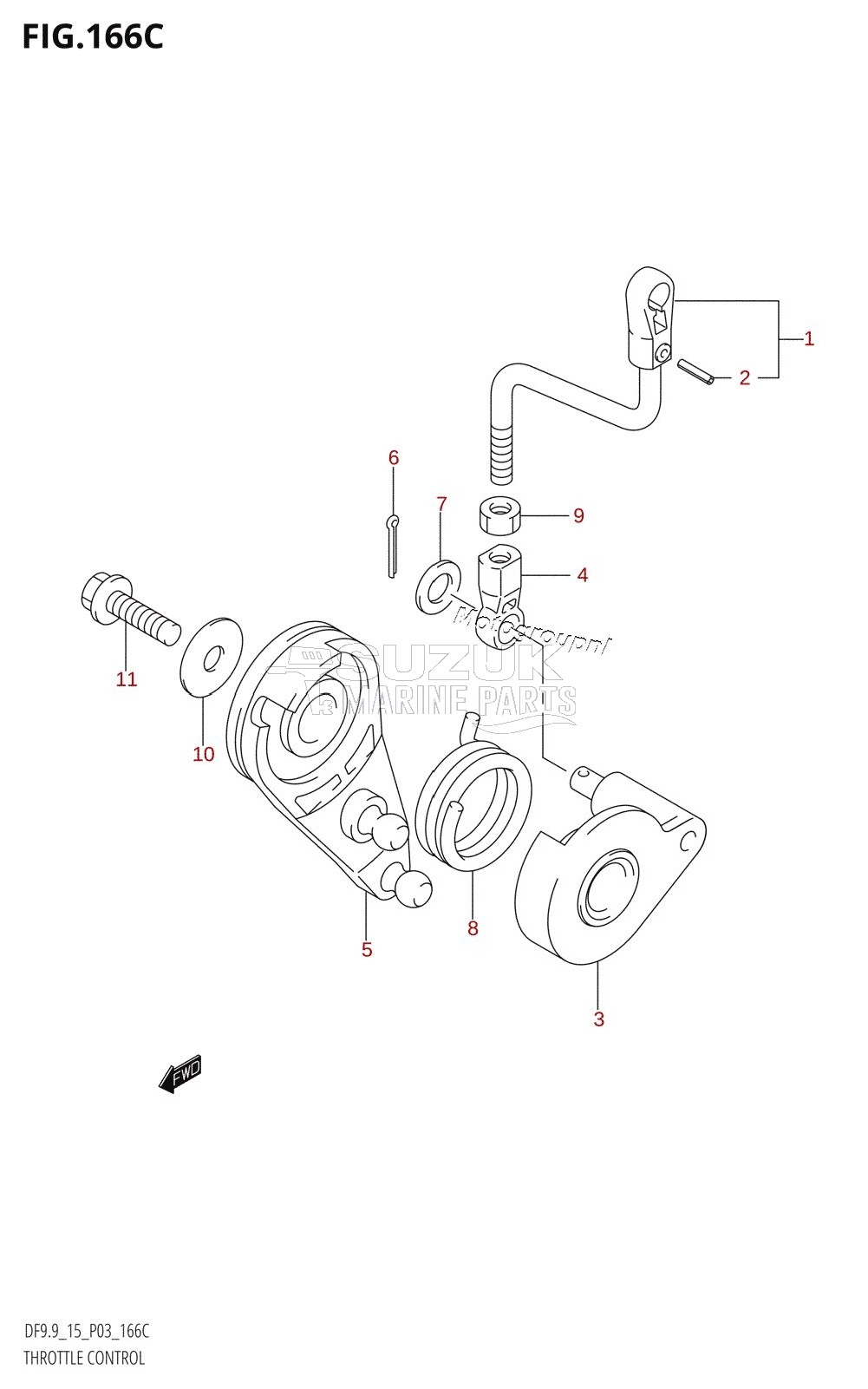 THROTTLE CONTROL (DF9.9R:(K5,K6,K7,K8,K9),DF9.9T:(K8,K9,K10,011))