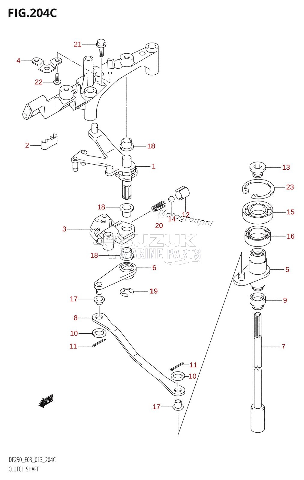 CLUTCH SHAFT (DF225T:E03)