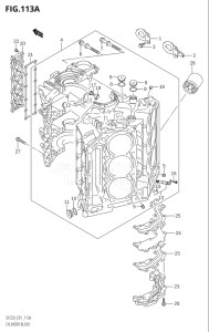 25003Z-110001 (2011) 250hp E01 E40-Gen. Export 1 - Costa Rica (DF250Z) DF250Z drawing CYLINDER BLOCK